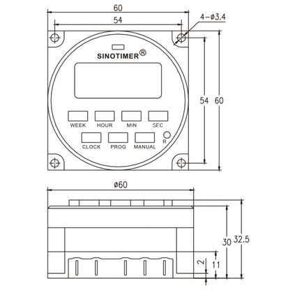 SINOTIMER TM618SH  1 Second Interval Digital LCD Timer Switch Programmable Time Relay 5V - Switch by SINOTIMER | Online Shopping UK | buy2fix