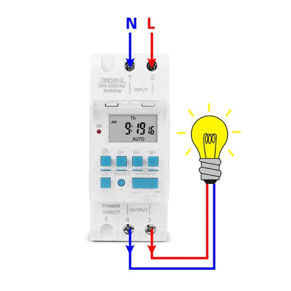 SINOTIMER TM919H-3 24V 16A DIN Rail 4 Pins Voltage Output Digital Switch Timer Automatic Cycle Timing Controller - Switch by SINOTIMER | Online Shopping UK | buy2fix