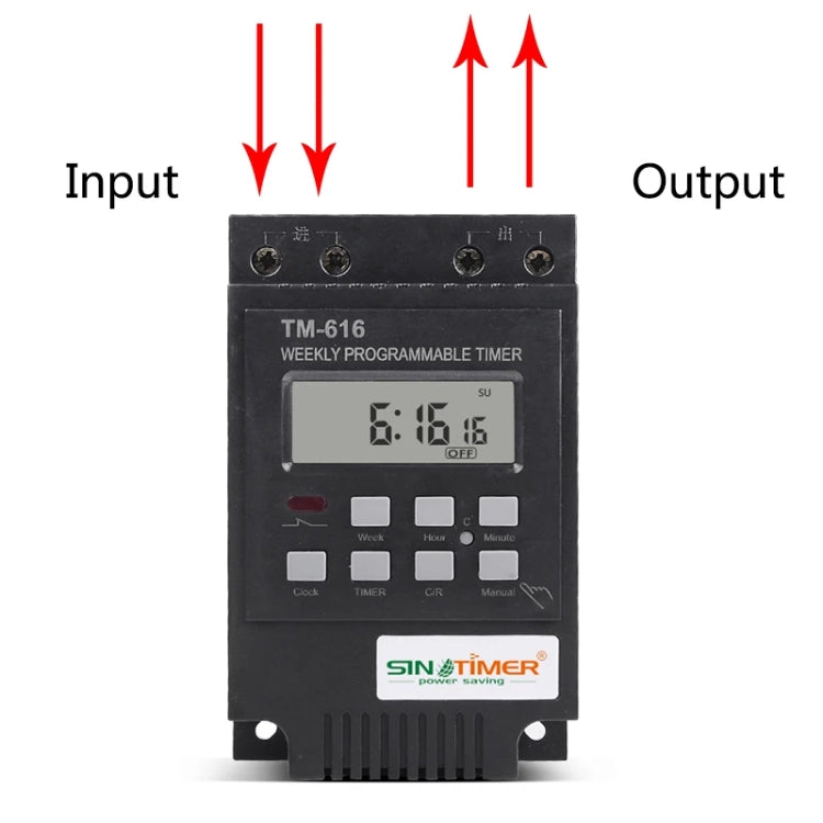 SINOTIMER TM616W-2 220V 30A Weekly Programmable Digital Timer Switch Relay Control - Switch by SINOTIMER | Online Shopping UK | buy2fix