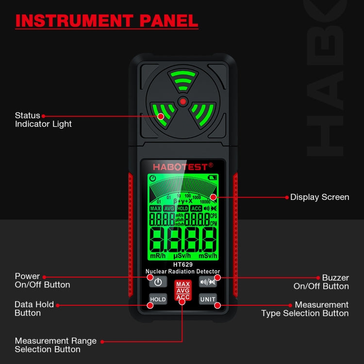 HABOTEST Nuclear Radiation Pollution Radioactive Marble Detector - Radiation Detector by HABOTEST | Online Shopping UK | buy2fix