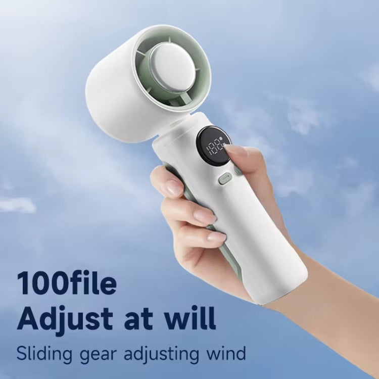 Turbo Handheld Small Fan Outdoor 100-speed Cooling Fan Built-in 4000 mAh Battery(Light Purple) - Electric Fans by buy2fix | Online Shopping UK | buy2fix