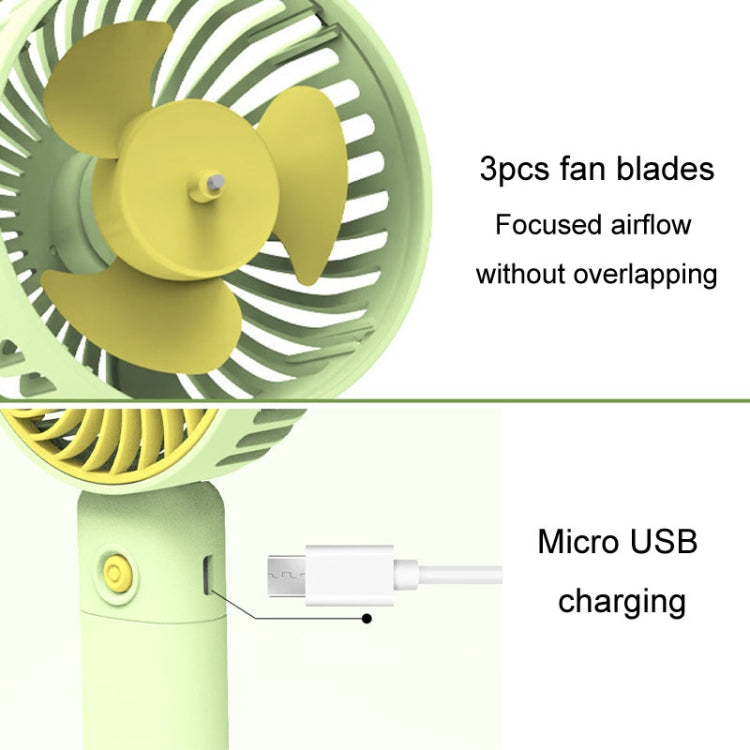 Desktop USB Charging Small Fan Portable Cell Phone Holder Handheld Fan(Green) - Electric Fans by buy2fix | Online Shopping UK | buy2fix