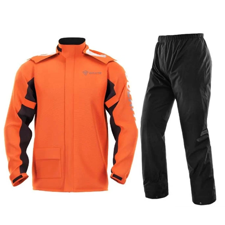 SULAITE Outdoor Motorcycle Riding Full Body Split Raincoat Suit, Size: XXXL(Orange) - Raincoat by SULAITE | Online Shopping UK | buy2fix