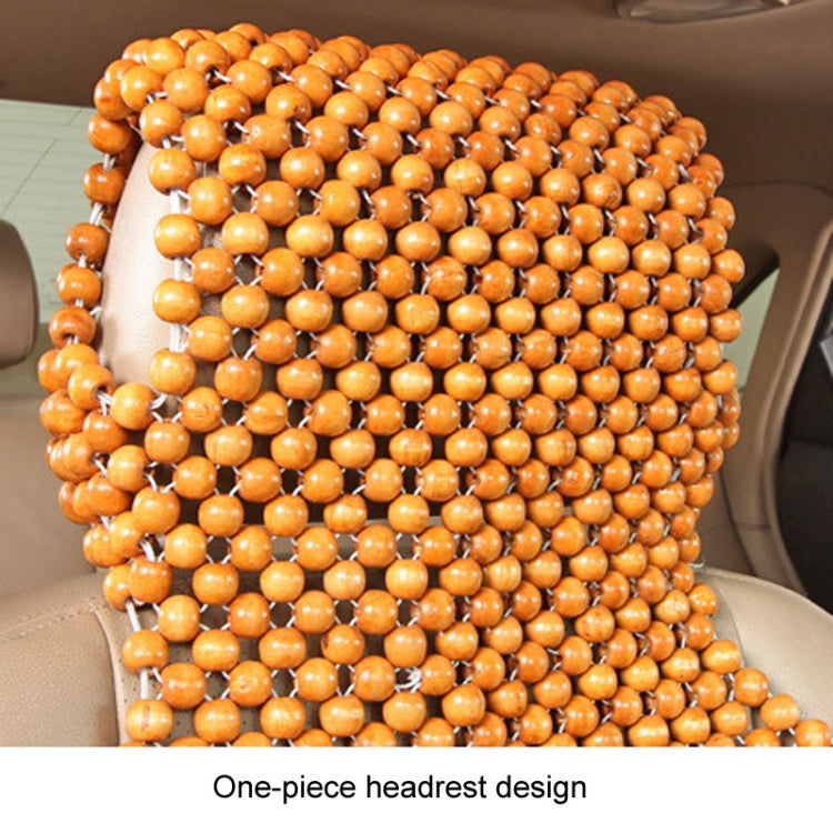 Car Wood Beaded Cushion Universal Car Seat Cover Summer Interior Supply(Beige) - Seat Accessories by buy2fix | Online Shopping UK | buy2fix