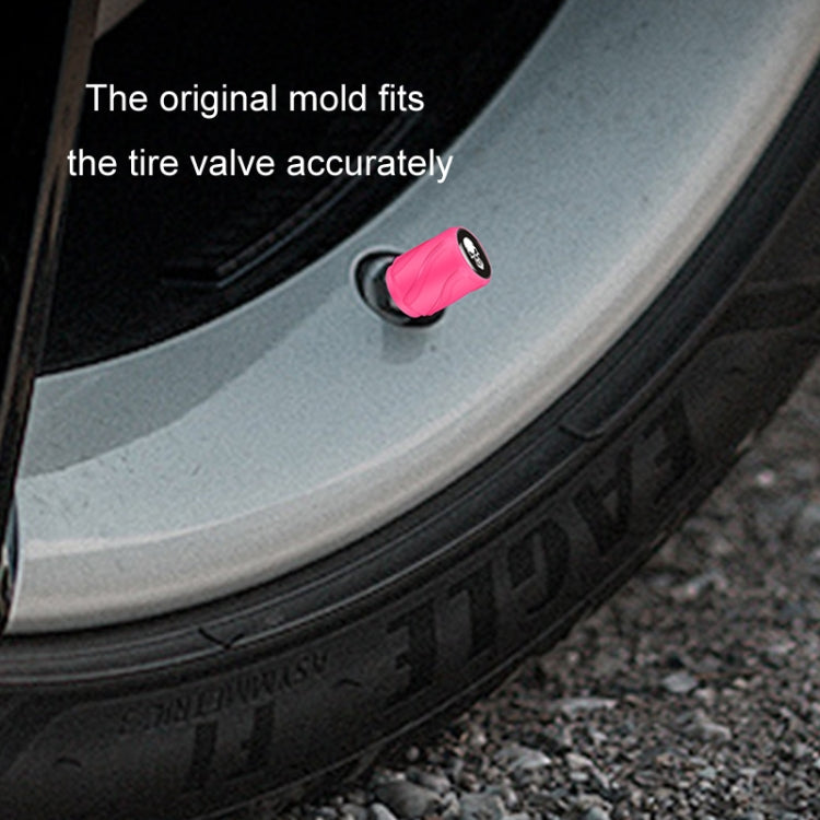 4pcs /Set Luminous Car Motorcycle Tire Modified Valve Cap, Color: Pink Sports Car - Tire Valve Caps by buy2fix | Online Shopping UK | buy2fix