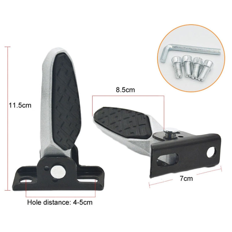 Electric Motorcycle Folding Foot Pegs Modification Pedal Pad Footrests, Style: All Aluminum - Others by buy2fix | Online Shopping UK | buy2fix