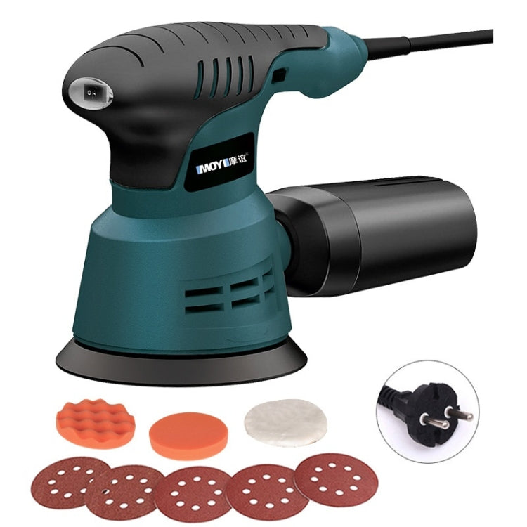 8pcs /Set EU Plug MOYI Small Polishing Sandpaper Machine Woodworking Electric Disc Sander - Abrasive Tools & Accessories by MOYI | Online Shopping UK | buy2fix