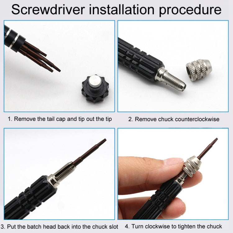 5 In 1 Aluminum Alloy Screwdriver Cell Phone Disassembly And Repair Tools(Black) - Screwdriver Set by buy2fix | Online Shopping UK | buy2fix