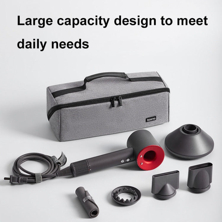 For Dyson Baona BN-DS010 Large Capacity Waterproof Hair Dryer Storage Bag(Gray) - For Dyson Accessories by Baona | Online Shopping UK | buy2fix