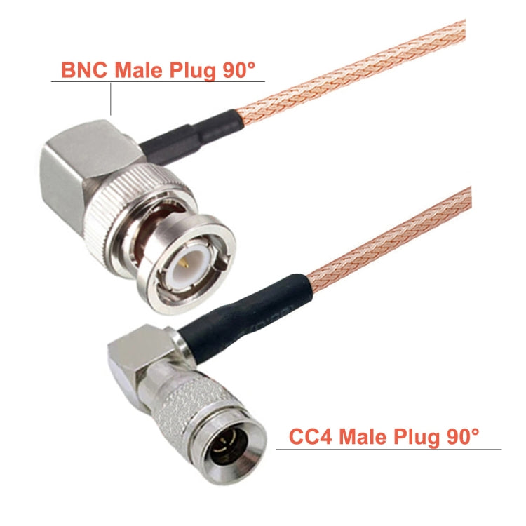 100cm CC4 Male To BNC Male Elbow Connector Cable RG179 Coaxial RF Cable - Connectors by buy2fix | Online Shopping UK | buy2fix