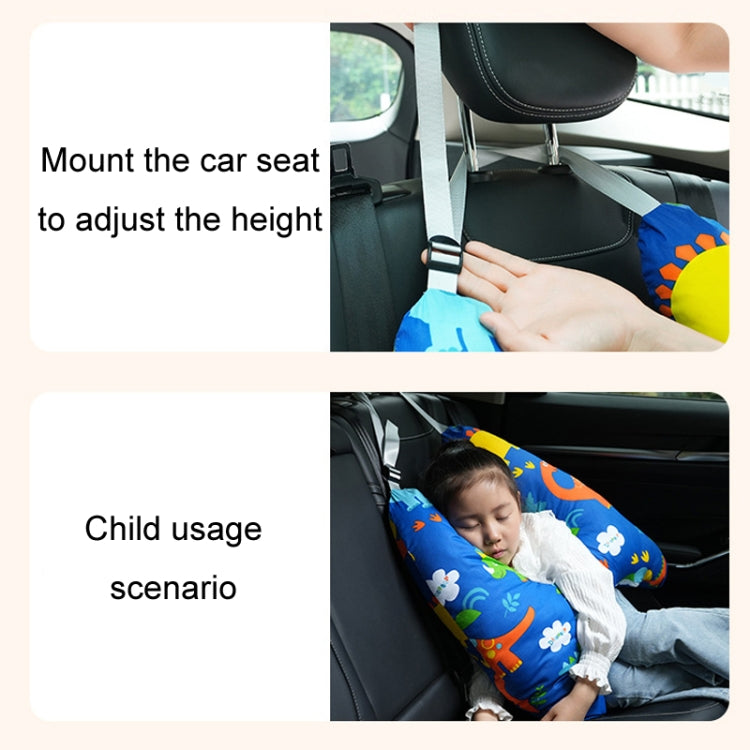 55x66cm Children Car Seat Belt Prevent Neck Strangulation Sleeping Pillow(Zoo) - Seat Accessories by buy2fix | Online Shopping UK | buy2fix