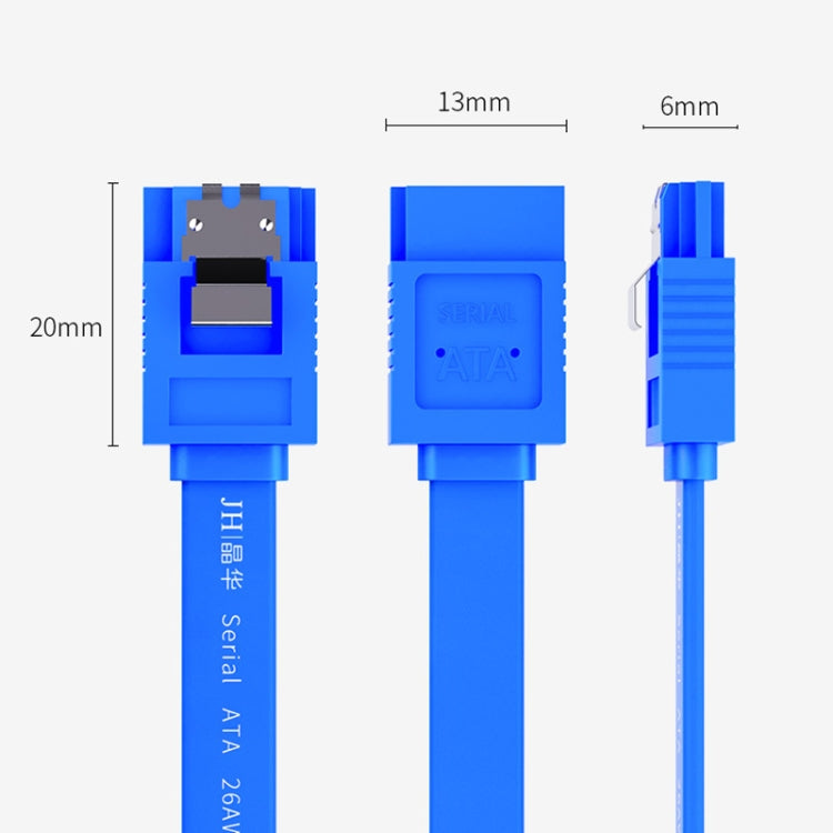 0.45m JINGHUA U510B High Speed SATA3.0 SSD Serial Cable(Black Straight To Straight) - eSATA & SATA & IDE by JINGHUA | Online Shopping UK | buy2fix