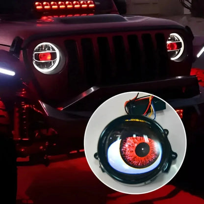 3-inch Car Motorcycle LED Demon Eye Light Modification(8 Modes With Lens) - Decorative Lights by buy2fix | Online Shopping UK | buy2fix