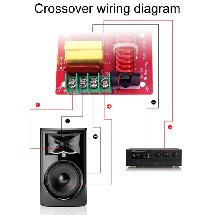 D234 High And Low 2-Way Audio Crossover Hi-Fi Speaker Conversion Divider - Audio Crossover by buy2fix | Online Shopping UK | buy2fix