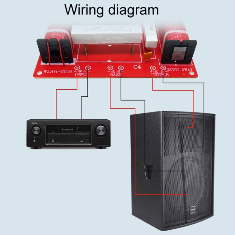 WEAH-2606 High And Low 2-Way Audio Crossover Hi-Fi Speaker Conversion Divider - Audio Crossover by buy2fix | Online Shopping UK | buy2fix