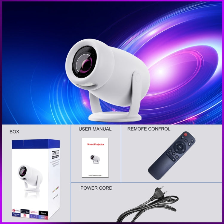 HY400 Android 12.0 System Intelligent Projector Portable Family Projector UK Plug - Mini Projector by buy2fix | Online Shopping UK | buy2fix