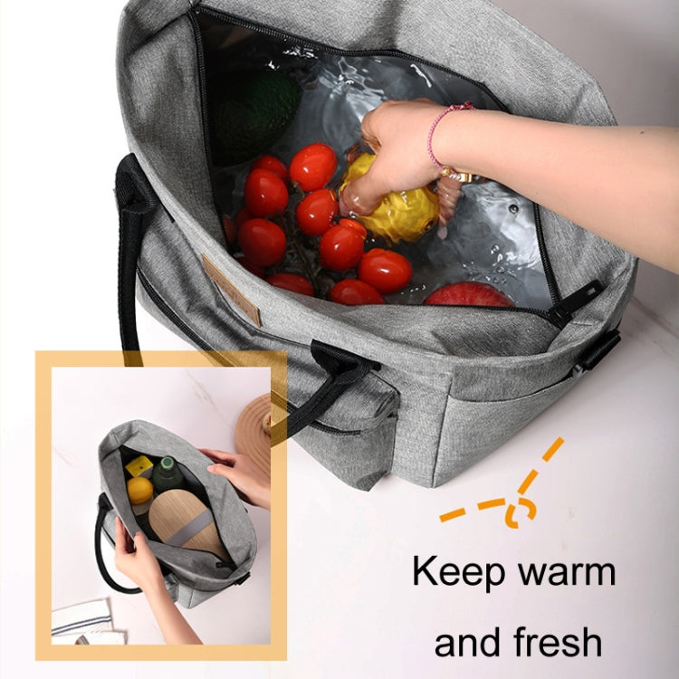 FRISCH Portable Handheld Insulated Lunch Pack Outdoor Picnic Thicked Bento Bag(Black) - Lunch Bags by FRISCH | Online Shopping UK | buy2fix