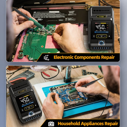 FNIRSI 200W Intelligent Constant Temperature Electric Soldering Iron Station, Set: US Plug F245 Upgrade 6 Heads - Electric Soldering Iron by FNIRSI | Online Shopping UK | buy2fix