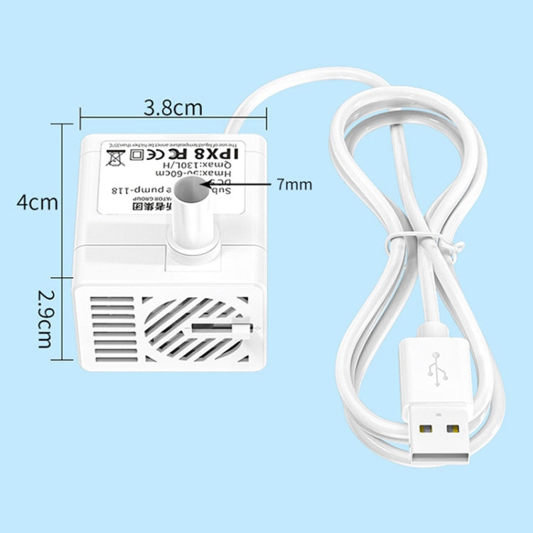 Innovator Group USB Pet Water Dispenser Pump 5V Mute Micro Brushless DC Water Pump Automatic Drainage+2m Pipe - Pumps by Innovator Group | Online Shopping UK | buy2fix