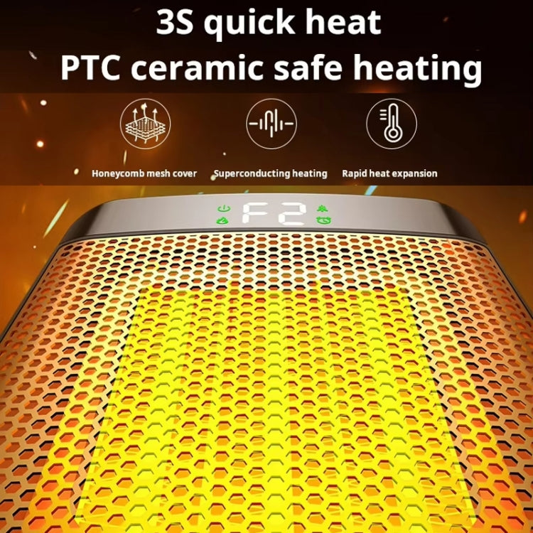 E03 Desktop PTC Heater Dynamic Flame Light Warmer US Plug - Electric Heaters by buy2fix | Online Shopping UK | buy2fix