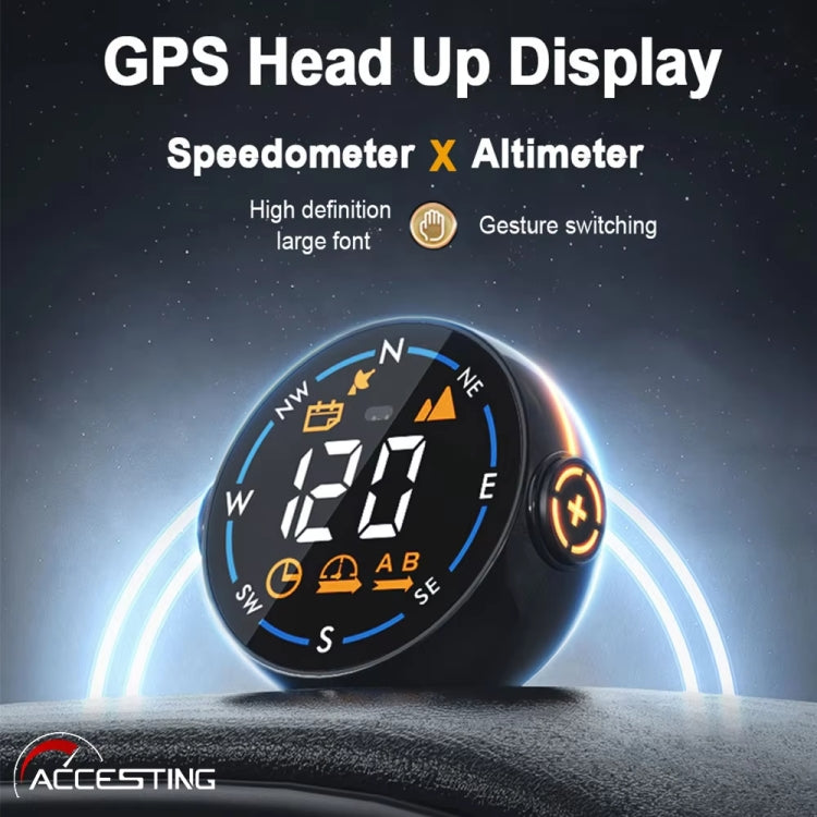 Head-up Display USB Powered Car GPS Altitude Meter(H600G) - Head Up Display System by buy2fix | Online Shopping UK | buy2fix