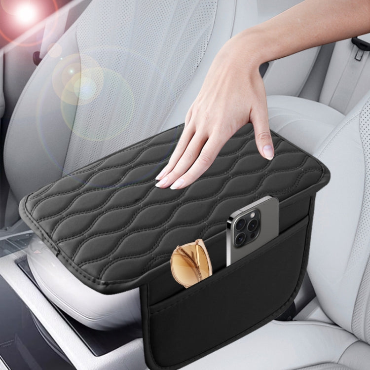 Car Armrest Box Leather Storage Heightening Pad(Black) - Stowing Tidying by buy2fix | Online Shopping UK | buy2fix