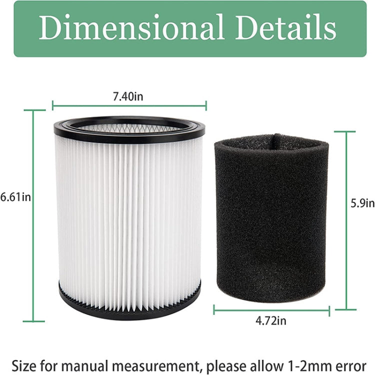 For Shop-Vac 90350 90304 90333 Vacuum Cleaner Accessories 1 Foam Filter - Other Accessories by buy2fix | Online Shopping UK | buy2fix