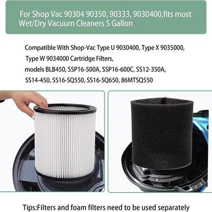 For Shop-Vac 90350 90304 90333 Vacuum Cleaner Accessories 1 Filter - Other Accessories by buy2fix | Online Shopping UK | buy2fix