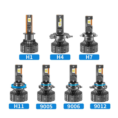 95W LED Three Copper Tube Aluminum Alloy Thick Headlight, Bulb: 9012 - LED Headlamps by buy2fix | Online Shopping UK | buy2fix