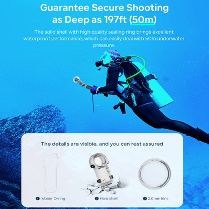 For Insta360 X4 aMagisn 50m Depth Waterproof Protective Case Quick Release Invisible Diving Cover - Case & Bags by aMagisn | Online Shopping UK | buy2fix