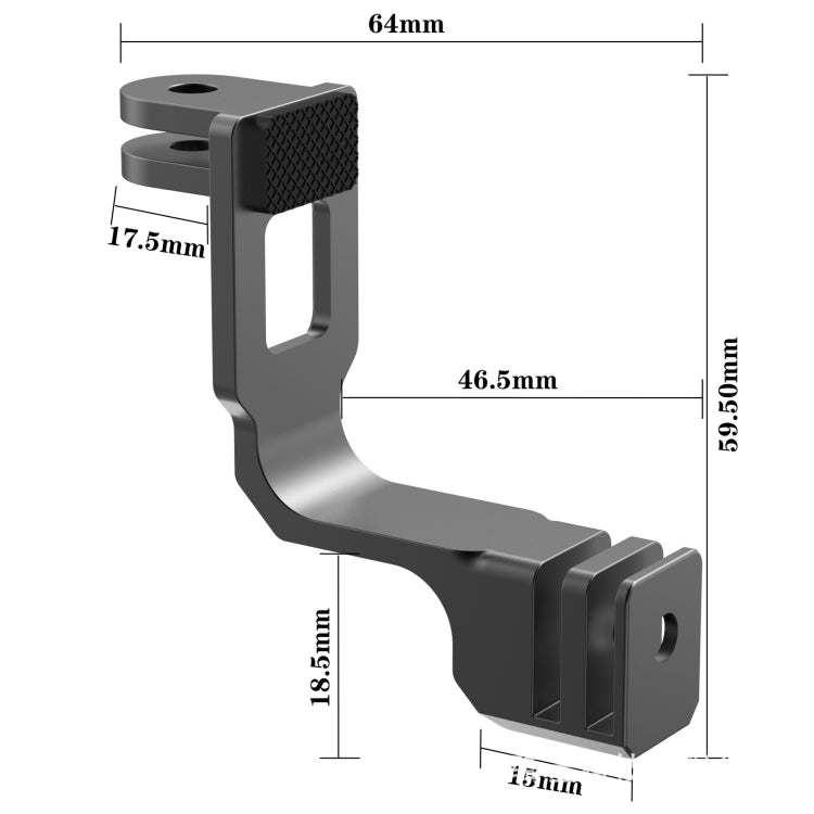 Universal  Vertical Shooting Centering Arm Bracket For Action Camera, Spec: Only Bracket - Connection Mount by buy2fix | Online Shopping UK | buy2fix