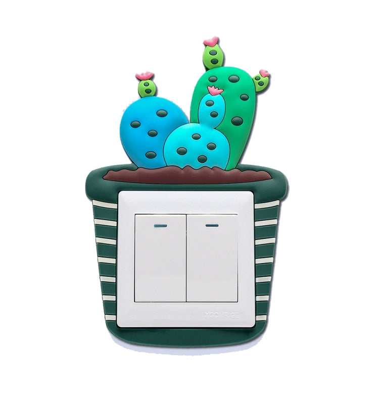 Luminous Three-dimensional Cactus Switch Sticker Socket Panel Cover Decor, Style: Cactus - Sticker by buy2fix | Online Shopping UK | buy2fix