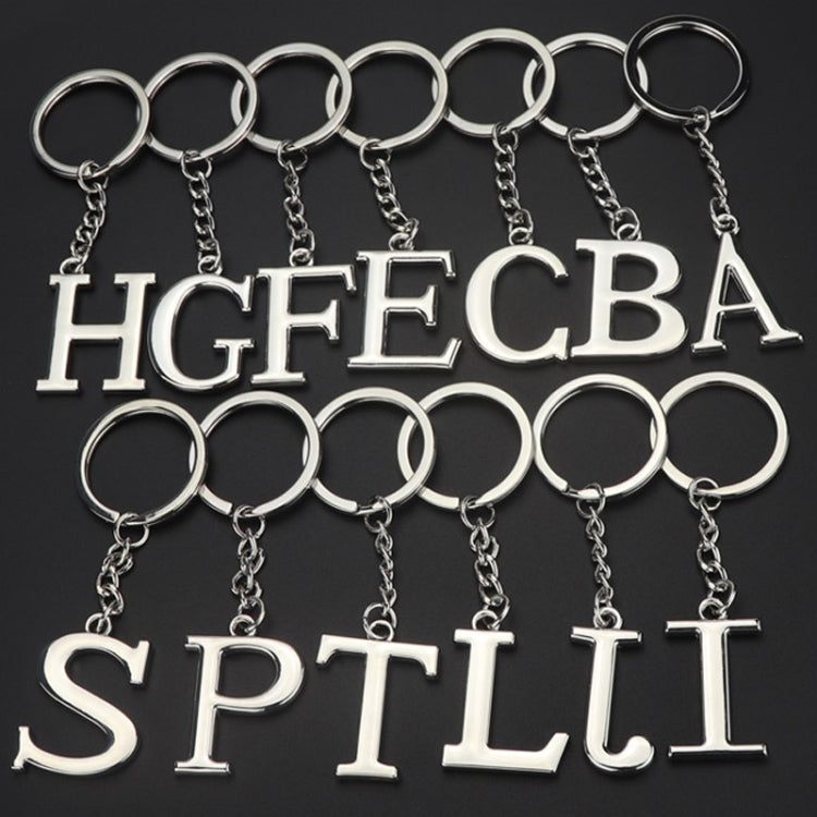 Double-Sided Three-Dimensional Plating Alphabet Keychain, Style: E - Key Rings by buy2fix | Online Shopping UK | buy2fix