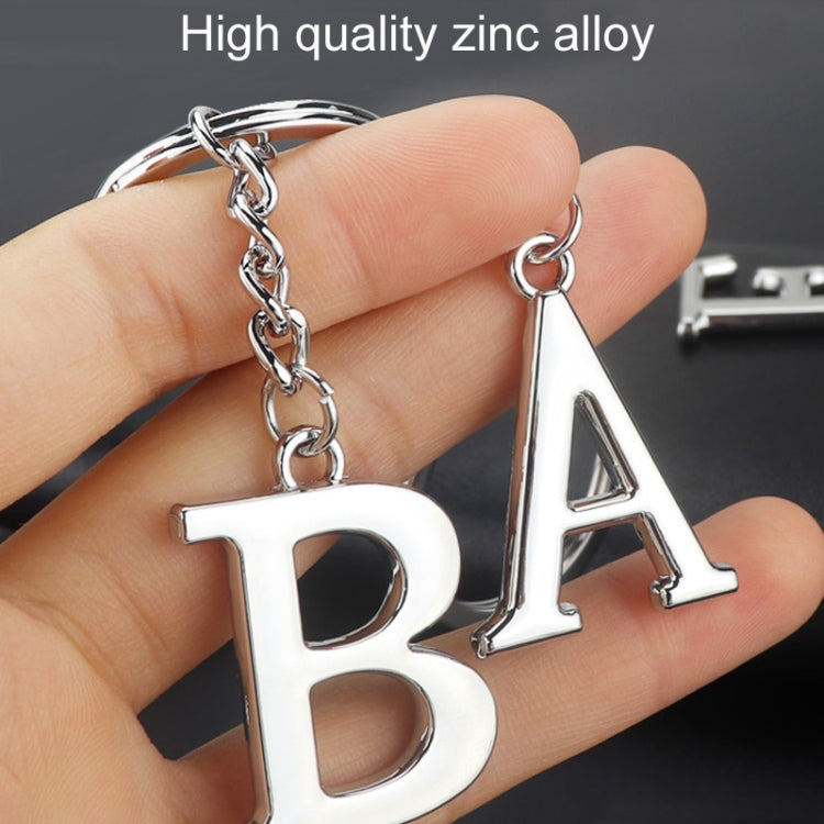 Double-Sided Three-Dimensional Plating Alphabet Keychain, Style: T - Key Rings by buy2fix | Online Shopping UK | buy2fix