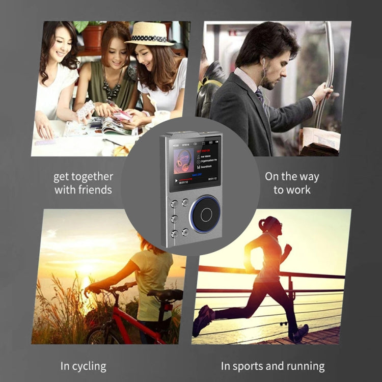 2.4 inch HIFI Bluetooth Music Player DSD256 Mastering Sound Quality Walkman, Memory: 16GB+16GB(Gray) - MP3 Player by buy2fix | Online Shopping UK | buy2fix