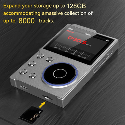 2.4 Inch HIFI Bluetooth Music Player DSD256 Mastering Sound Quality Walkman, Memory: 16GB+8GB(Black) - MP3 Player by buy2fix | Online Shopping UK | buy2fix