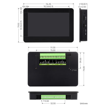 Waveshare ESP32-S3 4.3inch 800×480 Touch LCD Development Board With Case - LCD & LED Display Module by Waveshare | Online Shopping UK | buy2fix