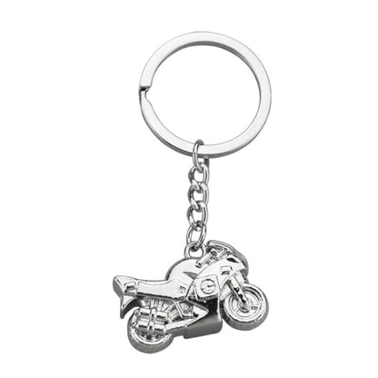 Simulation Cool Motorcycle Keychain Metal Decoration Pendant, Style: X-104 Silver - Key Rings by buy2fix | Online Shopping UK | buy2fix