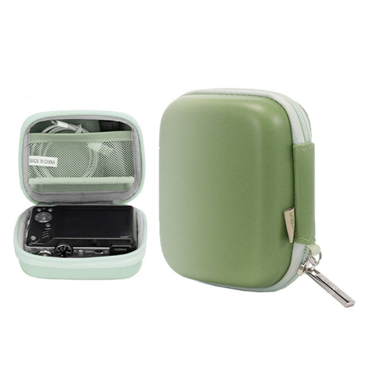 Cwatcun H45 Mini Storage Bag Small Microslice Digital Camera Bag PU Waterproof Hard Shell Bag(Green) - Leather Bag by Cwatcun | Online Shopping UK | buy2fix