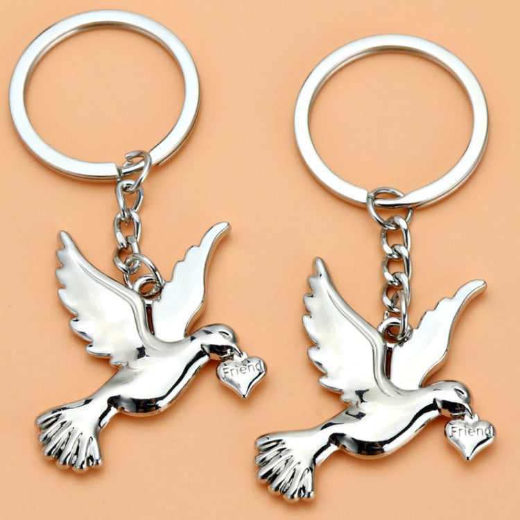 Metal Peace Dove Keychain Decorative Pendant, Model: X-1498 - Key Rings by buy2fix | Online Shopping UK | buy2fix