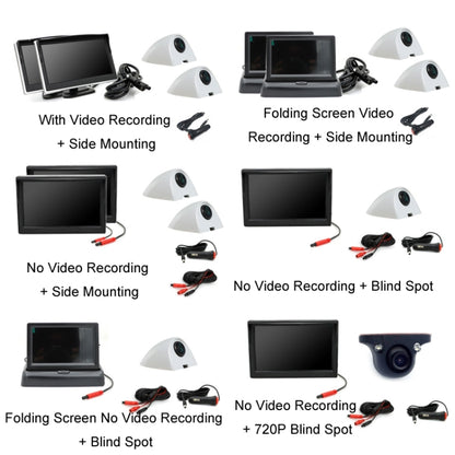 5 Inch AHD Video Monitor Car Reversing High-Definition Camera, Specification: No Video Recording + 720P Blind Spot - Rear View Cameras by buy2fix | Online Shopping UK | buy2fix