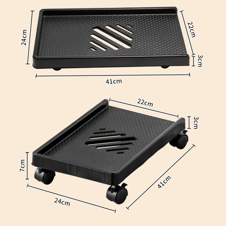 Computer Host Bracket Desktop Chassis Mobile Tray Base Heightening Rack with Pulley, Spec: Universal Wheel + Straight Wheel - Host Bracket by buy2fix | Online Shopping UK | buy2fix