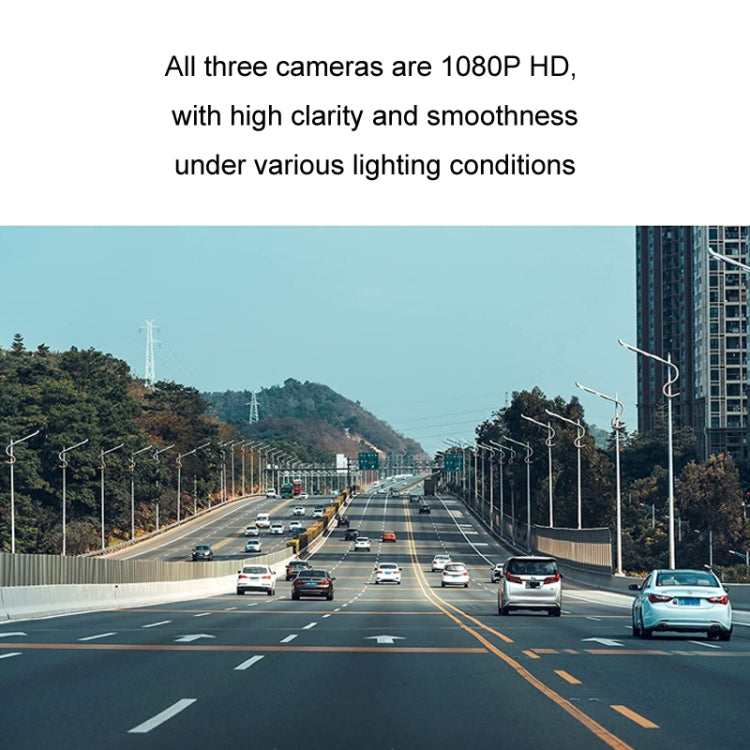 Car HD WIFI Interconnected Triple Camera Driving Recorder, Specification: With GPS - Car DVRs by buy2fix | Online Shopping UK | buy2fix