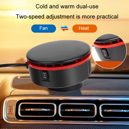 12V Car Heater 360 Adjustable Defogging Defrosting Heating Fan Heating Cooling Function Windscreen Defroster Demister(Black Yellow) - Heating & Fans by buy2fix | Online Shopping UK | buy2fix