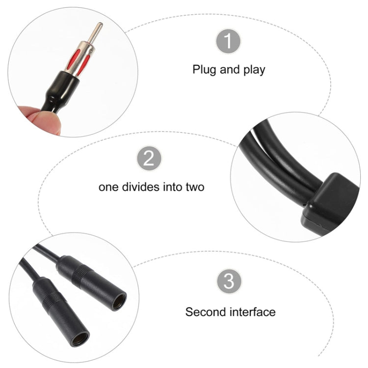 Car GPS Antenna Modification Two Female And One Male Adaptor - Aerials by buy2fix | Online Shopping UK | buy2fix