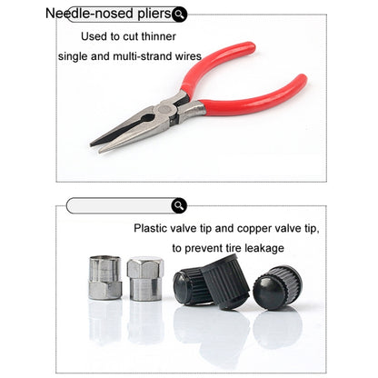 46pcs /Set Car Tubeless Tire Repair Needle Rubber Strip Valve Tip Needle-nosed Pliers Tool Set(With Bag) - Tire Repair & Installation Tools by buy2fix | Online Shopping UK | buy2fix