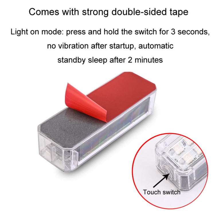 Solar Car Warning Double-Row Flashing Lights, Color: Red - Warning Lights by buy2fix | Online Shopping UK | buy2fix