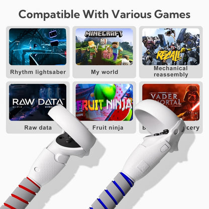 For Meta Quest 2 Controller Grip Games Handle Playing BeatSaber Baseball - VR Accessories by buy2fix | Online Shopping UK | buy2fix