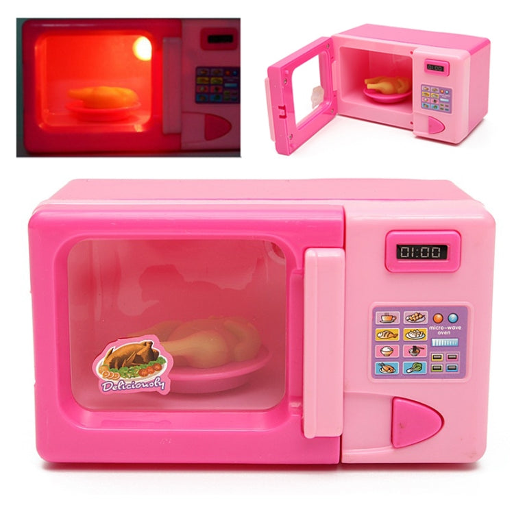Children Mini Cute Microwave Oven Pretend Role Play Toy Educational for Kids Kitchen Toys(Pink) - Pretend Play Toys by buy2fix | Online Shopping UK | buy2fix