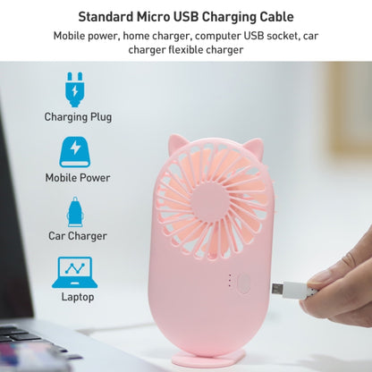 Portable Cute Pocket Mini USB Handheld Fan Phone Holder (Pink) - Electric Fans by buy2fix | Online Shopping UK | buy2fix